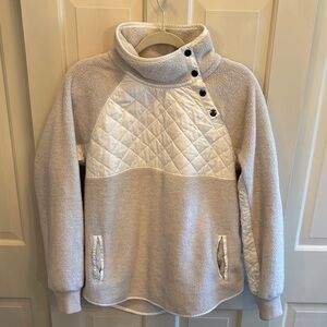 Abercrombie & Fitch Cream Sherpa Jacket